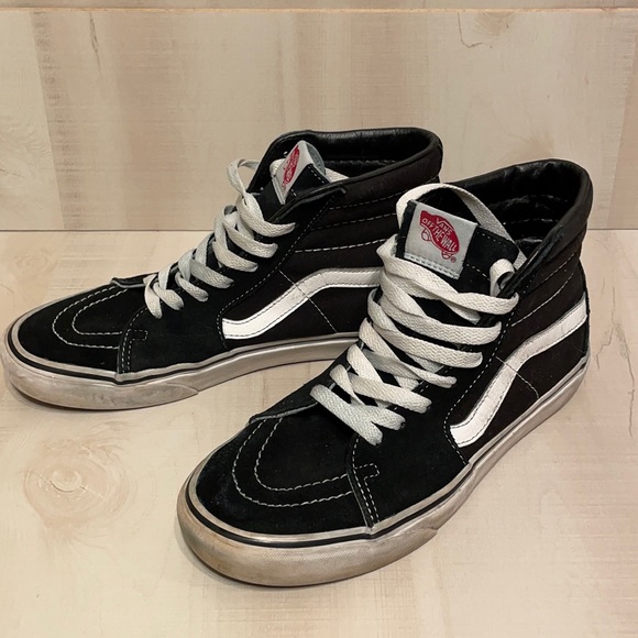 Vans Other - VANS SK8-Hi Black / WHITE Mens 7.5 / Womens 9
